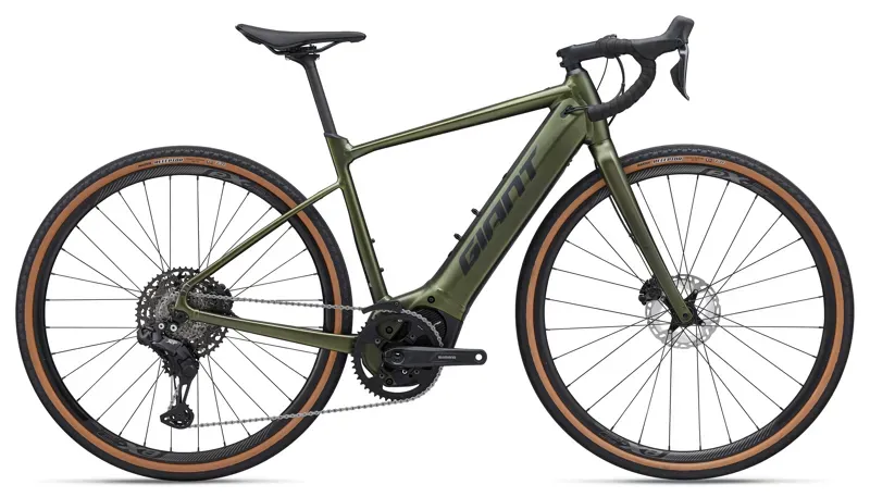 Giant Revolt E+ 1 Electric Road Bike in Phantom Green