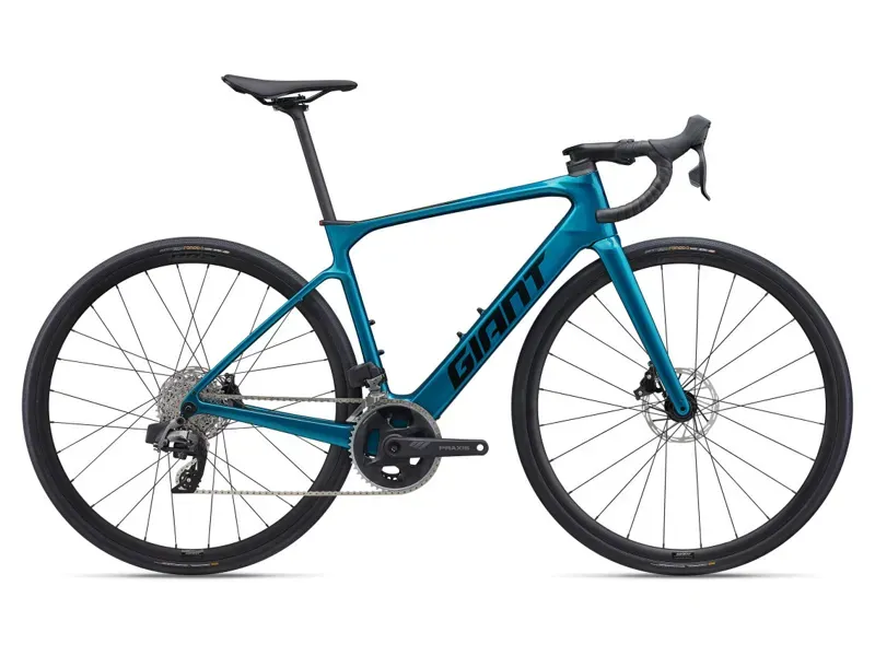 Giant Defy Advanced E+ Elite 2 E-Road Bike In Gloss Sea Sparkle