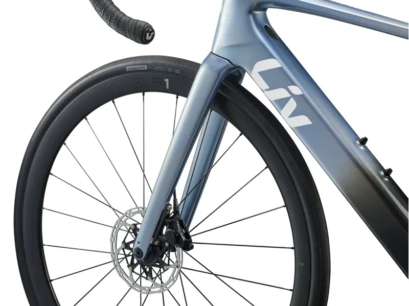 Liv Avail Advanced E+ Elite 1 eRoad Bike in Dreamy Blue/Carbon Smoke-4